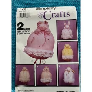 Simplicity 7781 Sewing pattern bunting baby angel animals